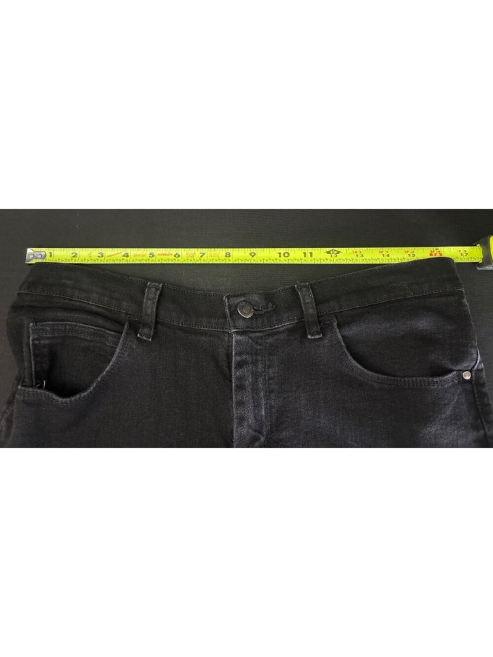 Lee Rider Jeans Womens Size 10 Petite Black Straight Relaxed Fit 5 Pocket Denim - Picture 15 of 16